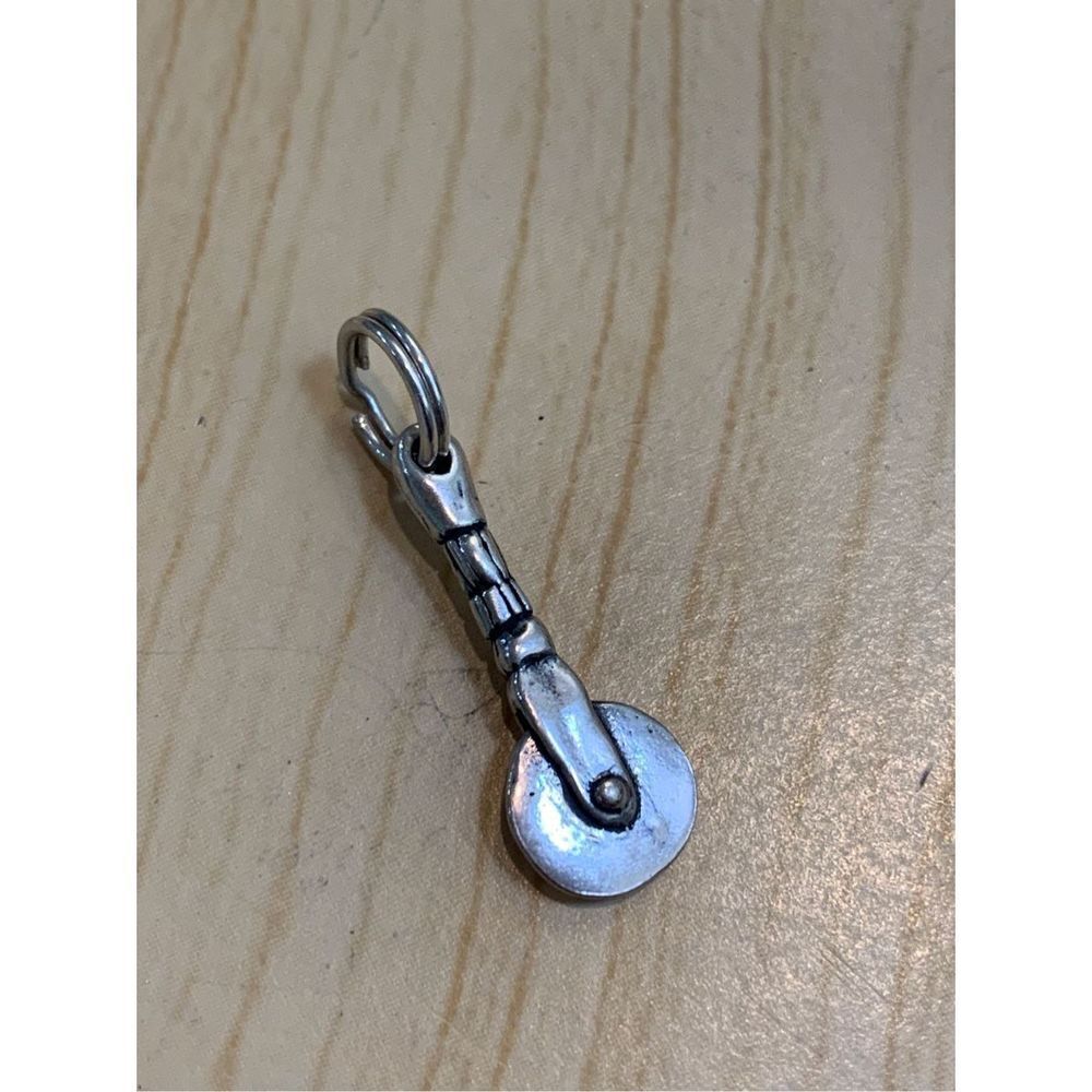 Pizza Cutter Sterling Silver Jewelry Charm